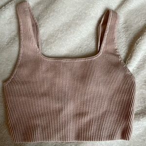 Aritzia Babaton Cropped Ribbed Tank